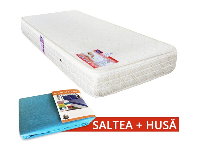 Set Saltea SuperOrtopedica Saltex 900x1900 + Husa cu elastic